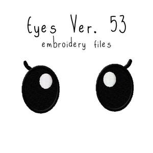 Plushie eyes EMBROIDERY MACHINE FILES pattern design hus jef pes dst all formats Instant Download digital anime doll plush applique