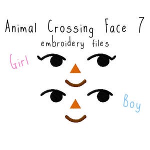 Animal crossing eyes EMBROIDERY MACHINE FILES pattern design hus jef pes dst all formats Instant Download digital anime doll plush applique image 1