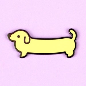 Dachshund enamel pin - dog wiener dog sausage dog lapel pin brooch badge flair collar pin hat pin nature animal