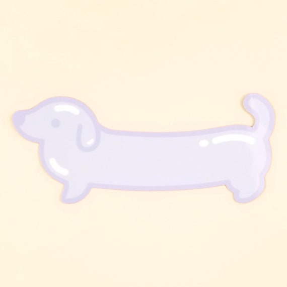 Dachshund 6 inch weatherproof vinyl sticker weiner dog weenie dog sausage wiener hotdog hot dog scrapbooking cute animal doxie kawaii