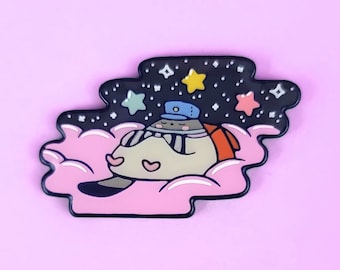 Sleepy Poe pin hard enamel pin bird dove mail delivery lapel pin brooch badge flair pin hat nature animal birds kawaii cute post