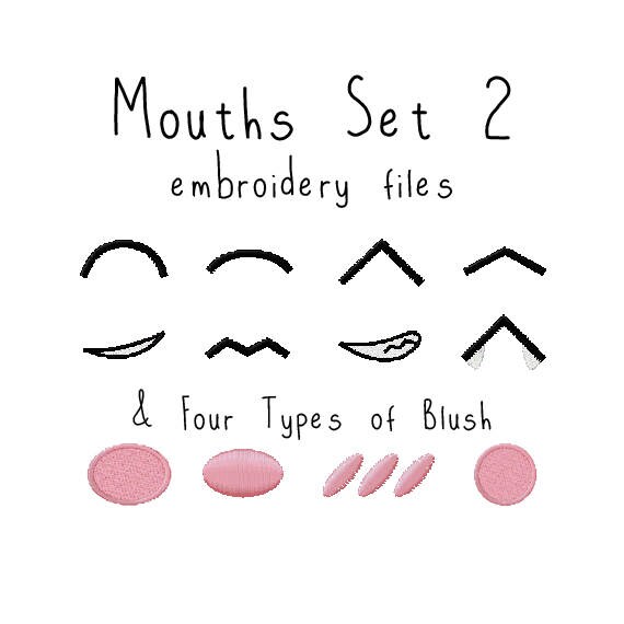 Plushie Mouths EMBROIDERY MACHINE FILES Pattern Design Hus Jef - Etsy Plushie Mouths EMBROIDERY MACHINE FILES Pattern Design Hus Jef - Etsy