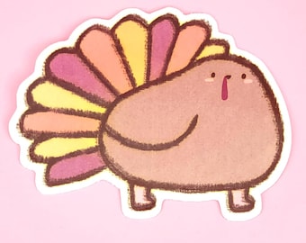 Vinyl Sticker - Turkey Poe - pigeon dove stickers planner vinyl dove bird animal scrapbooking cute kawaii