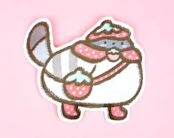 Vinyl Sticker - Strawby Poe - pigeon dove stickers planner vinyl dove bird animal scrapbooking cute kawaii