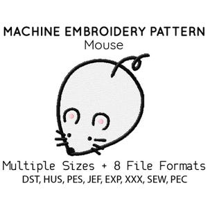 Maus STICKDATEIEN MASCHINEN Stickdatei Muster Hus jef pes dst alle Formate Ratte Tier Urlaub Mäuse Instant Download digitale Applikation niedlich