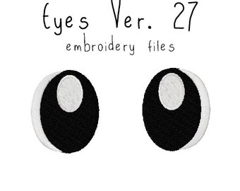 Plushie eyes EMBROIDERY MACHINE FILES pattern design hus jef pes dst all formats Instant Download digital anime doll plush applique