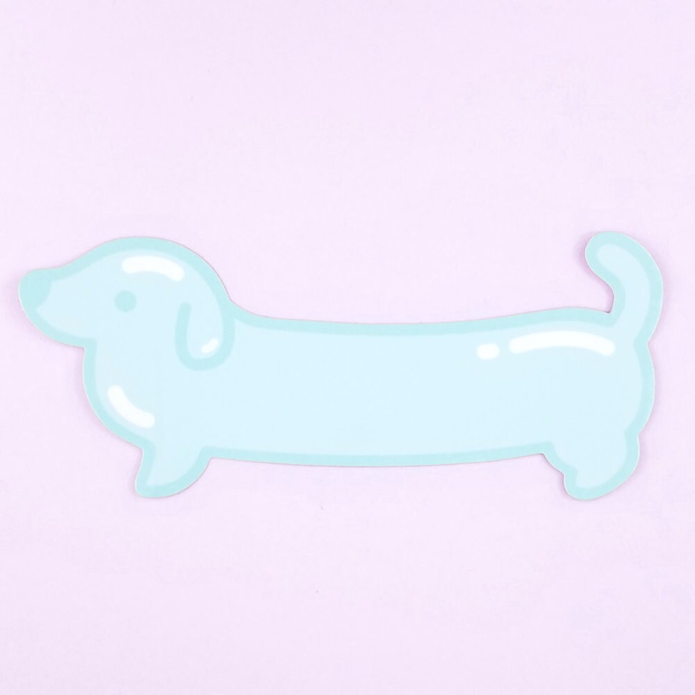 Dachshund 6 inch weatherproof vinyl sticker weiner dog weenie dog sausage wiener hotdog hot dog scrapbooking cute animal doxie kawaii