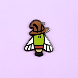 Brain Blips Collab - Magiska Mini Bugs - Pellucid Hawkmoth - hård emaljnål kavajbrosch badge stil krage hatt natur djur kawaii söt