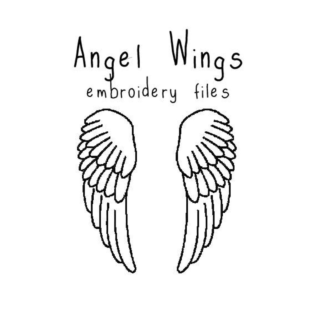 Angel Wings EMBROIDERY MACHINE FILES Pattern Design Hus Jef Pes Dst All ...