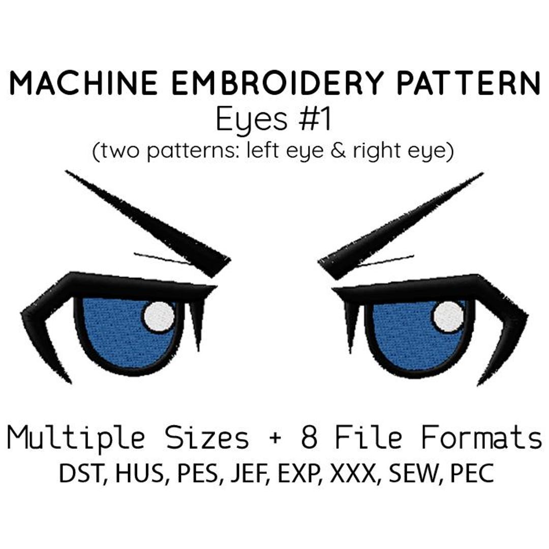 ぬいぐるみの目刺繍機ファイルパターンデザインhus jef pes dstすべての形式インスタントダウンロードデジタルアニメ人形ぬいぐるみアップリケ  - Etsy 日本