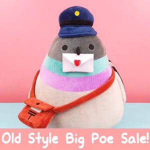 VENTE Old Style Big Poe Egglesworth doudou jouet en peluche animal pigeon oiseau colombe bureau de poste kawaii mignon courrier animal en peluche pigeons