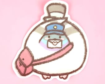 Vinyl Sticker - Mail Delivery Poe - pigeon dove stickers planner vinyl dove bird animal scrapbooking cute kawaii