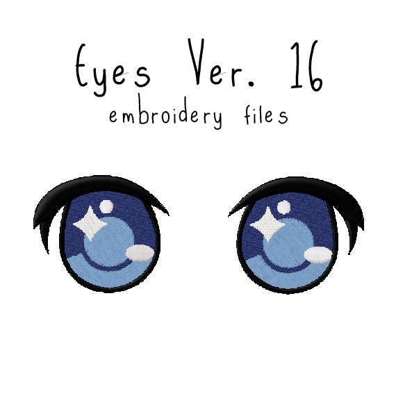 Plushie Eyes Embroidery Machine Files Pattern Design Hus Jef Etsy