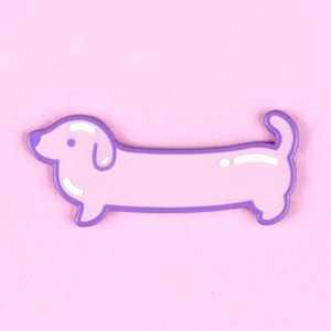 Tax emaljnål - hund wienerhund korv hund kavajnål brosch badge stil kragenål hattnål natur djur