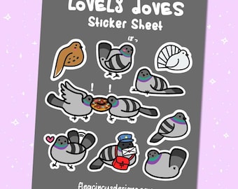 Duif duif sticker blad stickers planner vinyl kus gesneden mat rouwduif pauwstaart duif vogel dier scrapbooking schattige duiven kawaii