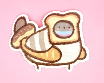 Vinyl Sticker - Bready Poe - pigeon dove stickers planner vinyl dove bird animal scrapbooking cute kawaii