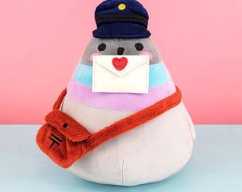 Piccione di peluche Poe Egglesworth, peluche animale piccione uccello colomba posta regalo kawaii carino posta animale di peluche piccioni