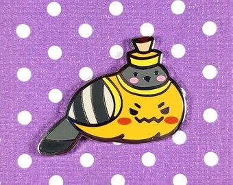 Halloween hard enamel pin 3cm - poe pumpkin spooky pigeon kitty kitten cat bird dove kawaii cute flair badge lapel pin hat pin