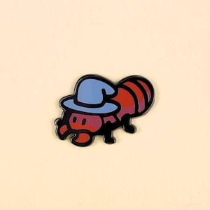 Brain Blips Collab - Magiska Mini Bugs - Eldmyra - hård emaljnål kavajbrosch badge flair krage hatt natur djur kawaii söt