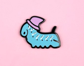 Brain Blips Collab - Magical Mini Bugs - Caterpillar - hard enamel pin lapel brooch badge flair collar hat nature animal kawaii cute