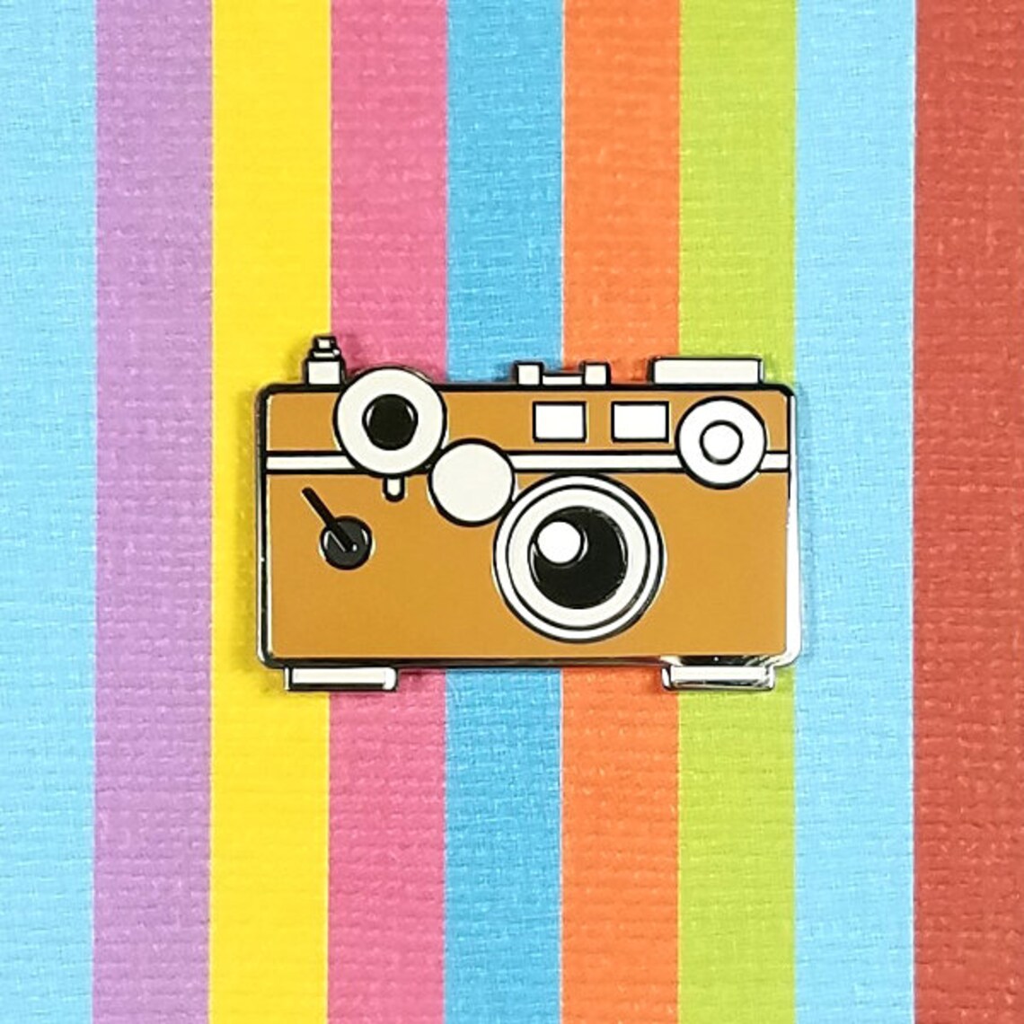 Camera Enamel Pin Argus C3 Hard Silver Plating 3cm Cute Etsy