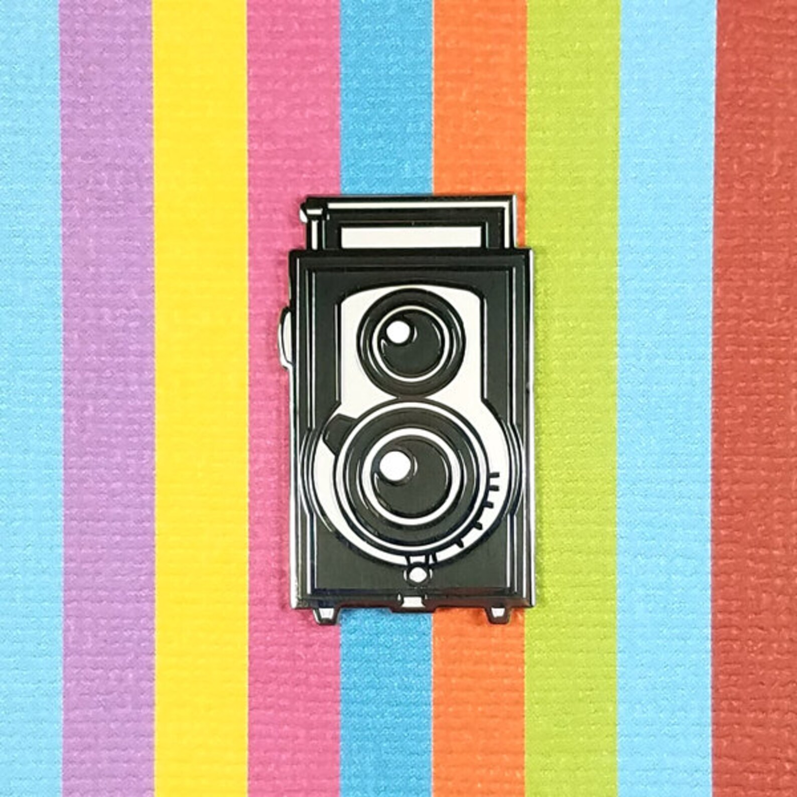 Camera Enamel Pin Reflekta II Hard Silver Plating 3cm Cute Etsy