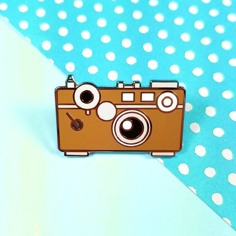 Camera Enamel Pin Argus C3 Hard Silver Plating 3cm Cute Etsy