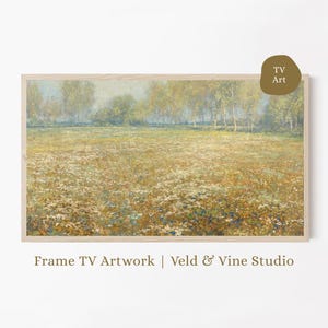 Frame TV Flowering Meadow Artwork | Digital Download | Frame TV Art | Landscape Art for Samsung Frame TV (3840x2160)