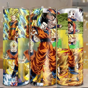 Gohan Tumbler Wrap PNG | Dragon Ball Z 20oz Skinny Sublimation Design | Anime Cup Wrap Digital Download | Super Saiyan Art