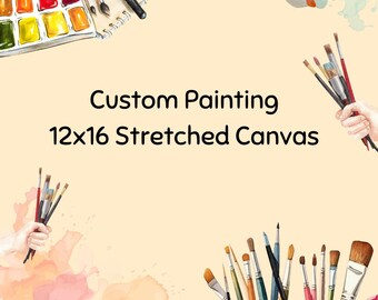Custom Acrylic Painting: Mixed Media Abstract Art, Personalized Theme