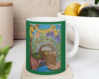 Whimsical Frog Mug: Cottagecore Book Lover Tea Cup