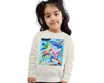 Whimsical Shark Toddler Sweatshirt | Ocean Art Cozy Lounge Wear