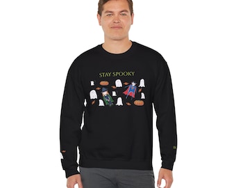 Stay Spooky Halloween Sweatshirt: 'Boo Crew' Graphic, Fall Fashion