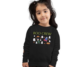 Halloween Toddler Sweatshirt, Boo Crew Spooky Kids Top