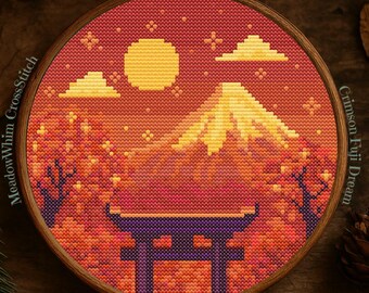 クロスステッチ完成品【富士山】 クロスステッチ完成品【富士山】 【公式通販】