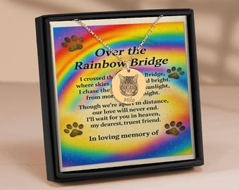 Personalized Cat Photo Necklace: Custom Pet Memorial Keepsake