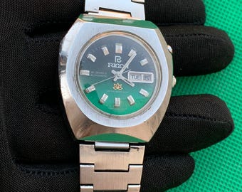 Rare Vintage Ricoh Sakura 909 Automatic 21 Jewels Day/date