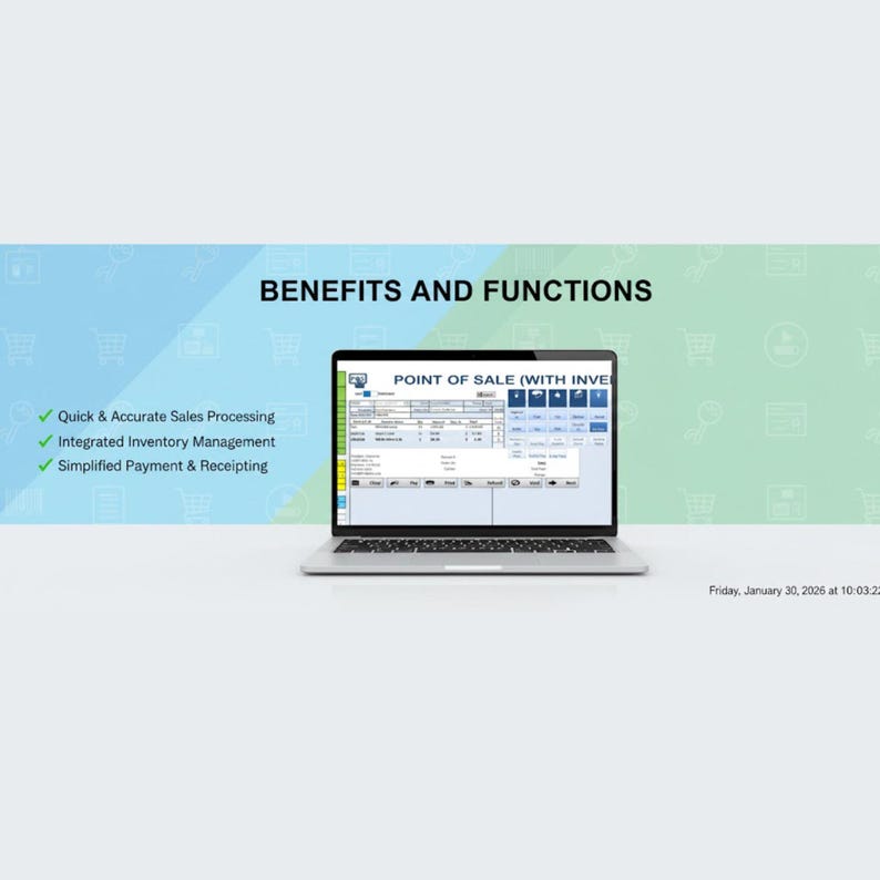 Point of Sale Excel Template | POS System With Inventory Management ...
