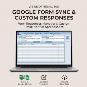 Google Form Sync Spreadsheet | Responses Manager | Custom Email Notifier | Auto Reply Template | Google Sheets Excel Tool