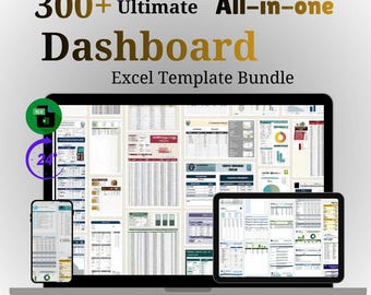 Bundel 300+ Excel-dashboardsjablonen | Dashboardbladen voor bedrijven, KPI's, financiën, HR, projecten, sales en marketing