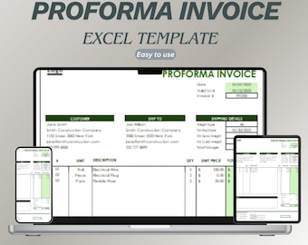 Excel-sjabloon pro-formafactuur voor kleine bedrijven | Professioneel verkoopfactuur, prijsopgaveblad