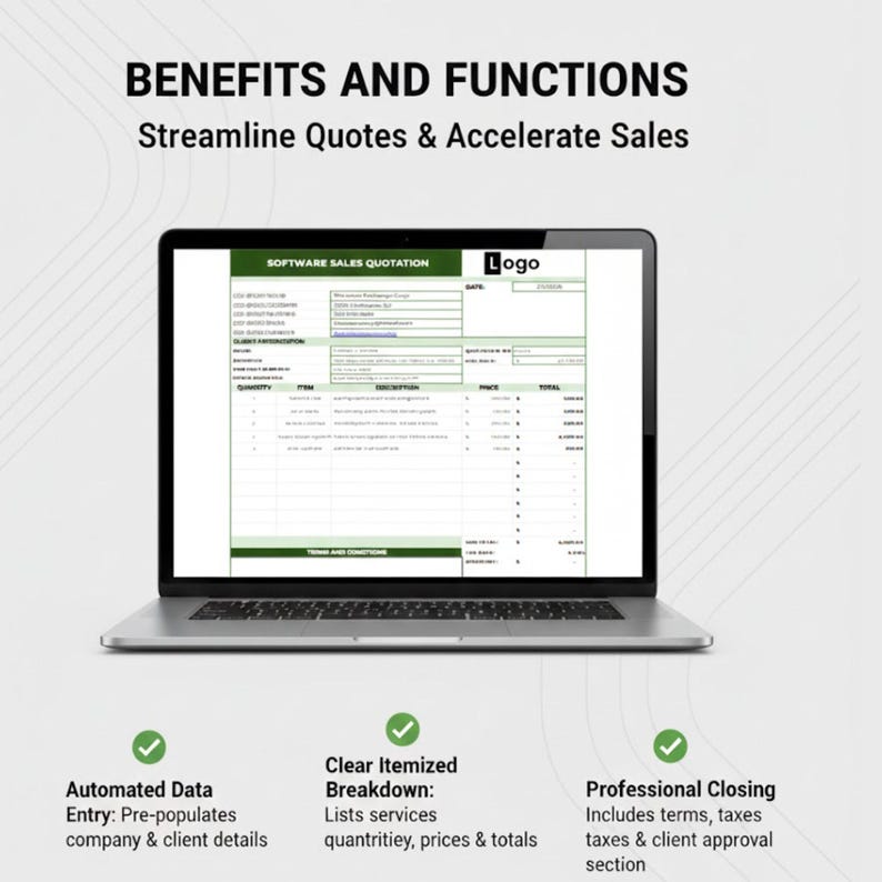 Free Software Sales Quotation Template for Excel & Google Sheets | IT ...