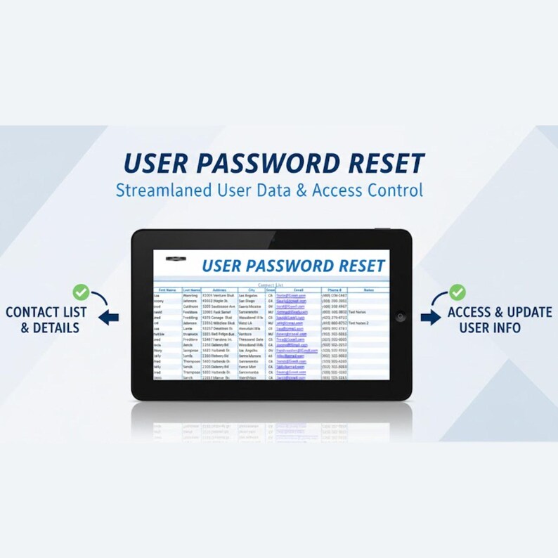 User Password Reset Template | IT Helpdesk Reset Form | Account ...