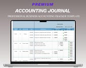 Accounting Journal Template | Professional Business Accounting Tracker | Excel Bookkeeping Spreadsheet