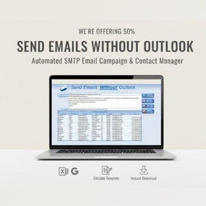 Excel Mail-Vorlage | Automatisierter Massen-Manager | Senden ohneOutlook | Gmail- & Tracking-Integration | Kontaktliste