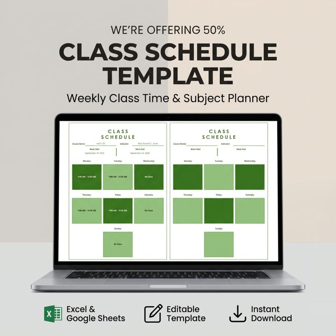 Subject Module. Time Table Class Schedule Template | Weekly Subject Planner | Student Timetable ...