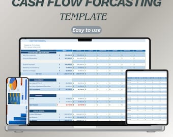 Cash Flow Forecasting Template for Excel Google Sheets | Business Income & Expense Projection Tool