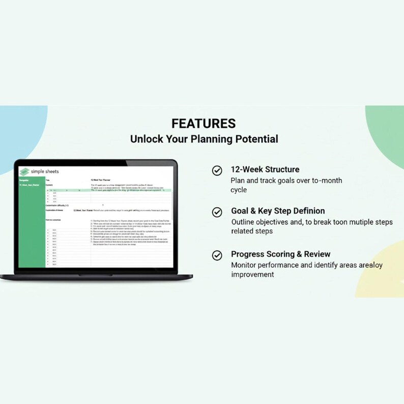 12 Week Year Plan Status Board Goal Tracker & Progress Dashboard