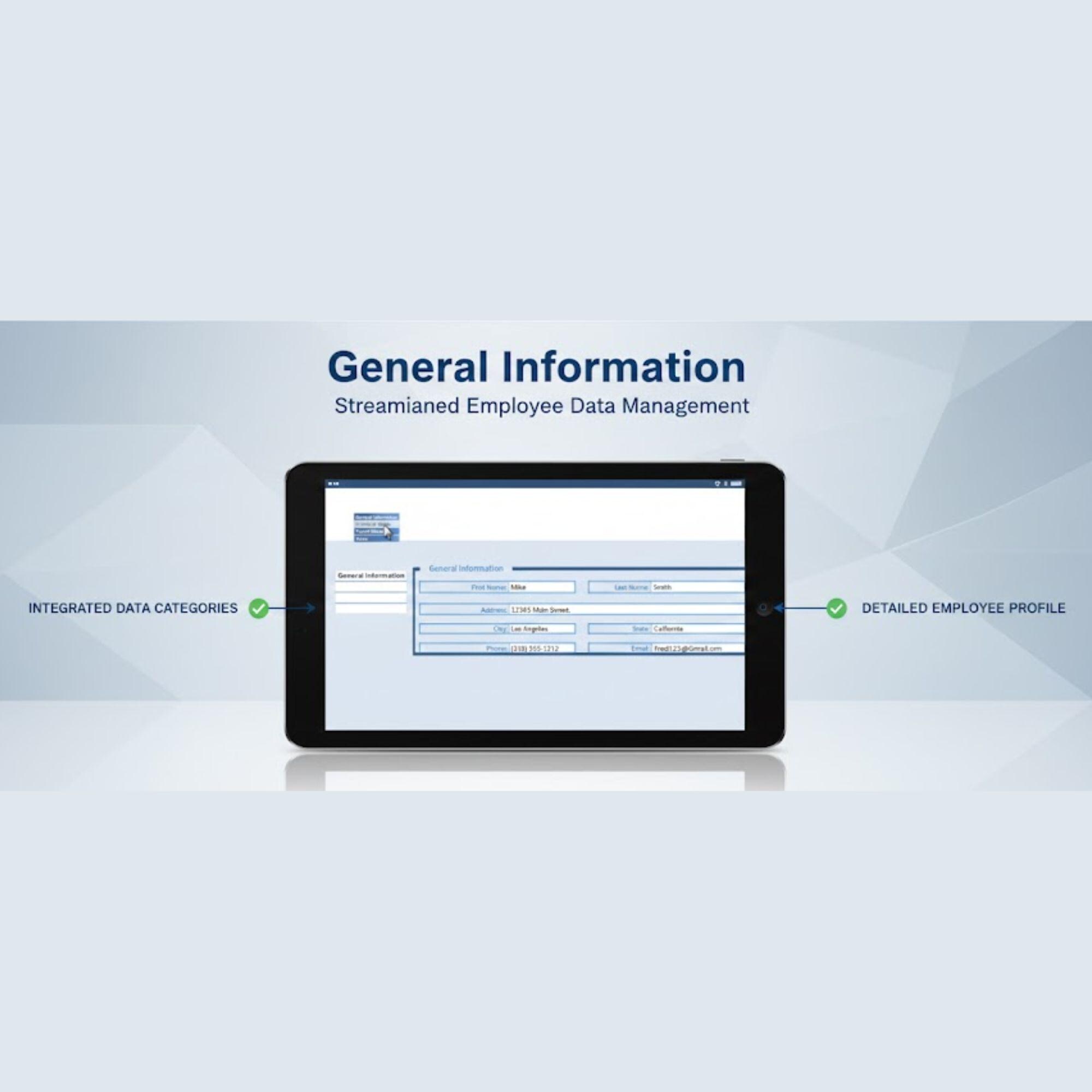 Employee Information Excel Template | Vertical Tabs HR Manager ...