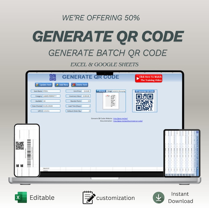 Enventory Example Inventory With Qr Codes - Etsy